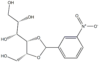 4-O,5-O-(3-Nitrobenzylidene)-D-glucitol 구조식 이미지