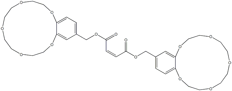 Maleic acid bis[(2,3,5,6,8,9,11,12-octahydro-1,4,7,10,13-benzopentaoxacyclopentadecin)-15-ylmethyl] ester Structure