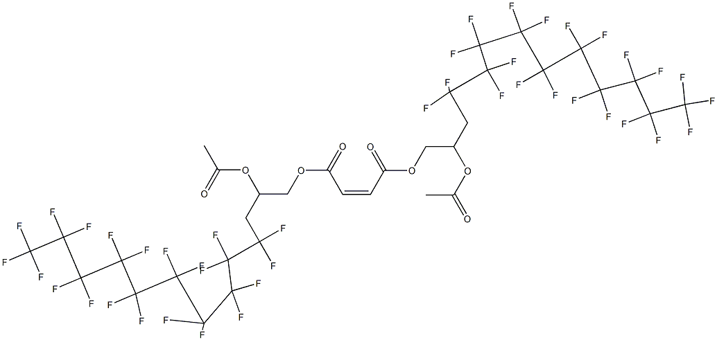 Maleic acid bis(2-acetyloxy-4,4,5,5,6,6,7,7,8,8,9,9,10,10,11,11,12,12,13,13,13-henicosafluorotridecyl) ester 구조식 이미지