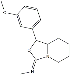 (3Z)-Hexahydro-1-(m-methoxyphenyl)-3-methyliminooxazolo[3,4-a]pyridine 구조식 이미지