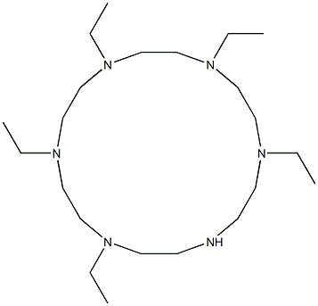 1-Ethyl-4,7,10,13-tetraethyl-1,4,7,10,13,16-hexaazacyclooctadecane 구조식 이미지