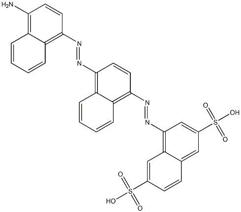 4-[[4-[(4-Amino-1-naphtyl)azo]-1-naphtyl]azo]-2,6-naphthalenedisulfonic acid Structure