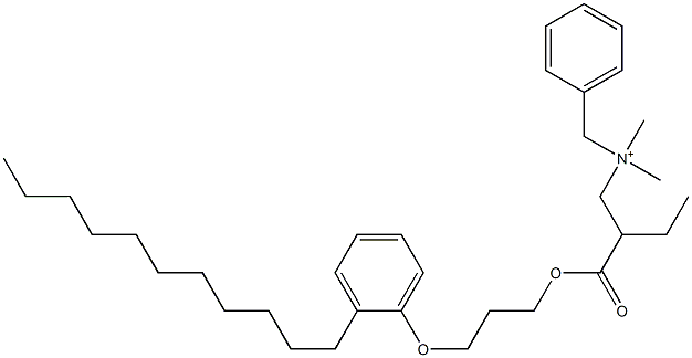 N,N-Dimethyl-N-benzyl-N-[2-[[3-(2-undecylphenyloxy)propyl]oxycarbonyl]butyl]aminium 구조식 이미지