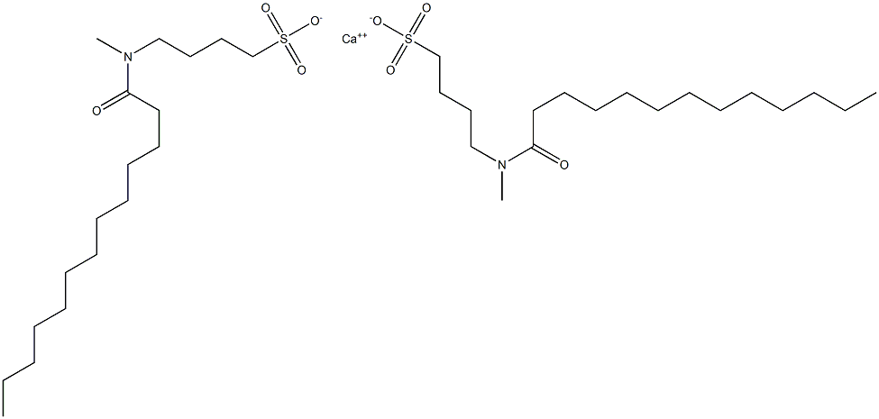 Bis[4-(N-tridecanoyl-N-methylamino)-1-butanesulfonic acid]calcium salt Structure