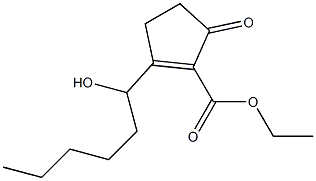 5-Oxo-2-(1-hydroxyhexyl)-1-cyclopentene-1-carboxylic acid ethyl ester Structure