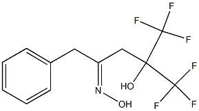 5,5,5-Trifluoro-4-(trifluoromethyl)-4-hydroxy-1-phenyl-2-pentanone oxime Structure