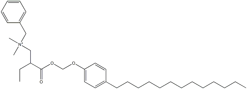 N,N-Dimethyl-N-benzyl-N-[2-[[(4-tridecylphenyloxy)methyl]oxycarbonyl]butyl]aminium Structure