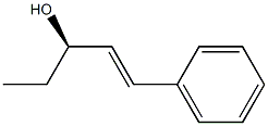 (E,R)-1-Phenyl-1-pentene-3-ol 구조식 이미지