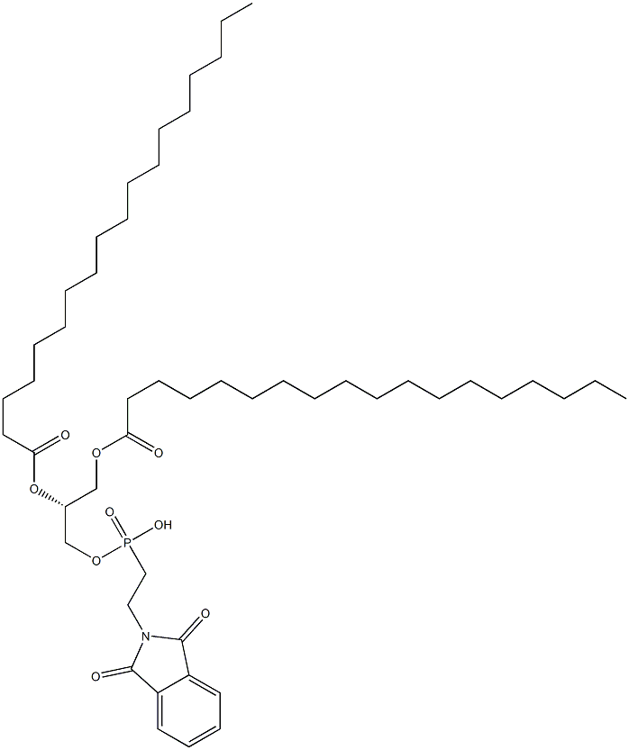 [R,(+)]-1,2,3-Propanetriol 1,2-distearate 3-[(2-phthalimidylethyl) phosphonate] 구조식 이미지