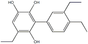 5-Ethyl-3-(3,4-diethylphenyl)benzene-1,2,4-triol 구조식 이미지