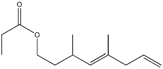 Propionic acid 3,5-dimethyl-4,7-octadienyl ester 구조식 이미지