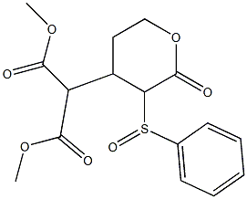 [[3-(Phenylsulfinyl)tetrahydro-2-oxo-2H-pyran]-4-yl]malonic acid dimethyl ester 구조식 이미지