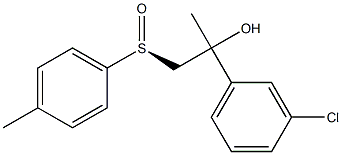 (S)-1-Methyl-1-(3-chlorophenyl)-2-(4-methylphenylsulfinyl)ethanol 구조식 이미지