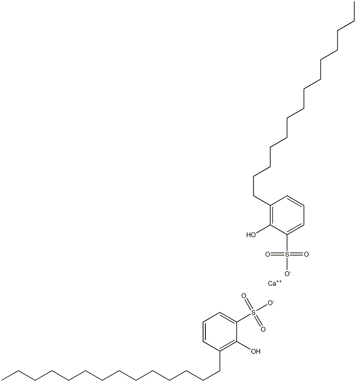 Bis(2-hydroxy-3-tetradecylbenzenesulfonic acid)calcium salt 구조식 이미지