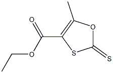 2-Thioxo-5-methyl-1,3-oxathiole-4-carboxylic acid ethyl ester 구조식 이미지