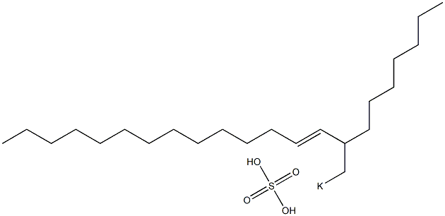 Sulfuric acid 2-heptyl-3-hexadecenyl=potassium ester salt 구조식 이미지