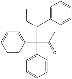 [R,(-)]-3,3,4-Triphenyl-2-hexanone 구조식 이미지