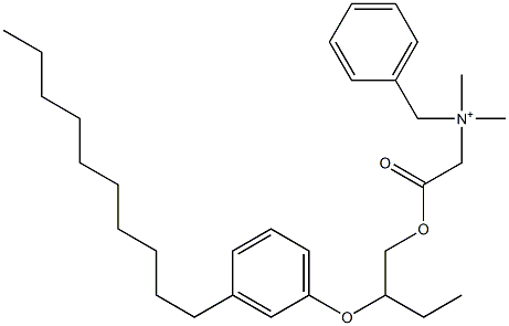 N,N-Dimethyl-N-benzyl-N-[[[2-(3-decylphenyloxy)butyl]oxycarbonyl]methyl]aminium Structure