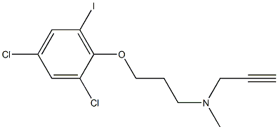 Methyl(2-propynyl)[3-(2,4-dichloro-6-iodophenoxy)propyl]amine 구조식 이미지