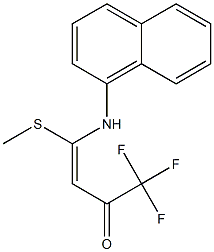 1,1,1-Trifluoro-4-(1-naphthalenylamino)-4-(methylthio)-3-buten-2-one 구조식 이미지