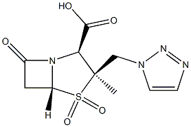 (2S,3R,5R)-3-Methyl-7-oxo-3-(1H-1,2,3-triazol-1-ylmethyl)-4-thia-1-azabicyclo[3.2.0]heptane-2-carboxylic acid 4,4-dioxide Structure