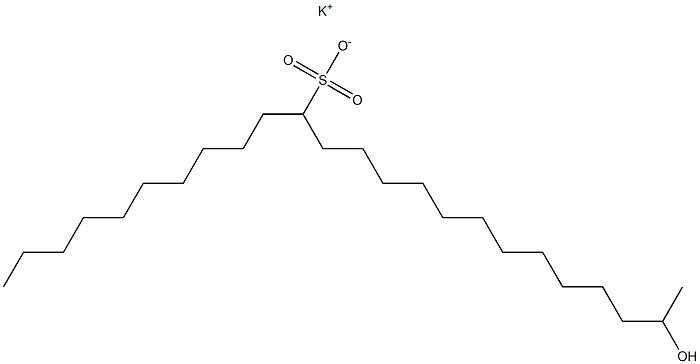 23-Hydroxytetracosane-11-sulfonic acid potassium salt Structure