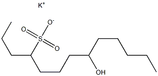 8-Hydroxytridecane-4-sulfonic acid potassium salt Structure