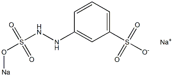 3-[2-(Sodiooxysulfonyl)hydrazino]benzenesulfonic acid sodium salt 구조식 이미지