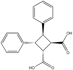 (1R,2R,3R,4R)-3,4-Diphenyl-1,2-cyclobutanedicarboxylic acid 구조식 이미지