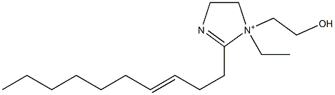 2-(3-Decenyl)-1-ethyl-1-(2-hydroxyethyl)-2-imidazoline-1-ium Structure