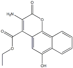 3-Amino-6-hydroxy-2-oxo-2H-naphtho[1,2-b]pyran-4-carboxylic acid ethyl ester Structure