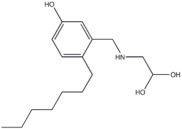 3-[(2,2-Dihydroxyethyl)aminomethyl]-4-heptylphenol Structure