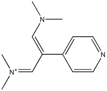 N-[3-(Dimethylamino)-2-(4-pyridinyl)-2-propenylidene]-N-methylmethanaminium 구조식 이미지