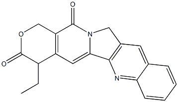 4-Ethyl-1H-pyrano[3',4':6,7]indolizino[1,2-b]quinoline-3,14(4H,12H)-dione 구조식 이미지