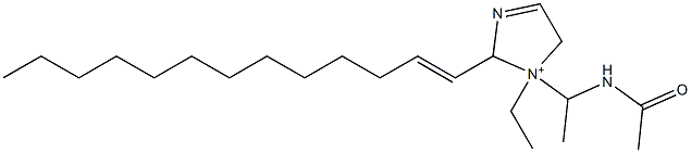 1-[1-(Acetylamino)ethyl]-1-ethyl-2-(1-tridecenyl)-3-imidazoline-1-ium 구조식 이미지