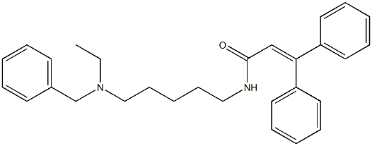 N-[5-(Ethylbenzylamino)pentyl]-3,3-diphenylacrylamide 구조식 이미지