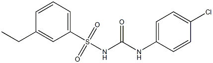 1-(3-Ethylphenylsulfonyl)-3-(4-chlorophenyl)urea 구조식 이미지