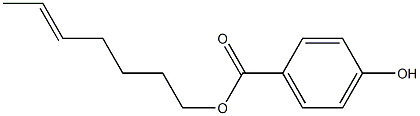4-Hydroxybenzoic acid 5-heptenyl ester Structure