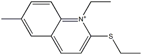 1-Ethyl-2-(ethylthio)-6-methylquinolinium Structure