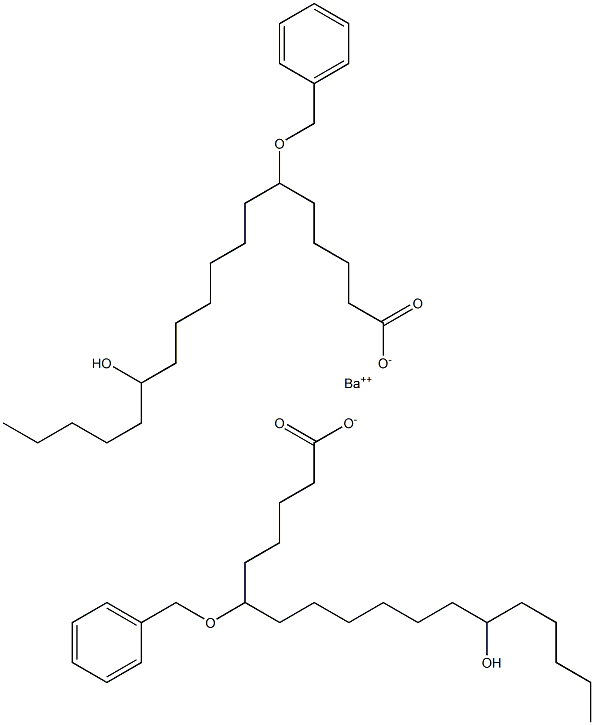 Bis(6-benzyloxy-13-hydroxystearic acid)barium salt 구조식 이미지