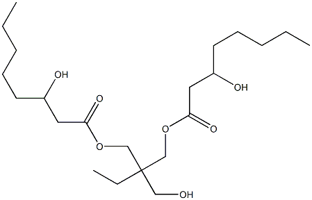 Bis(3-hydroxyoctanoic acid)2-ethyl-2-(hydroxymethyl)-1,3-propanediyl ester Structure
