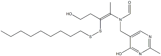 N-[(Z)-1-Methyl-2-nonyldithio-4-hydroxy-1-butenyl]-N-(2-methyl-4-hydroxypyrimidin-5-ylmethyl)formamide Structure