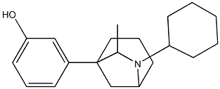 3-(6-Cyclohexyl-7-methyl-6-azabicyclo[3.2.1]octan-1-yl)phenol Structure