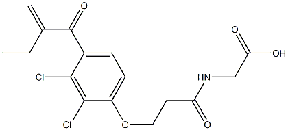 [3-[2,3-Dichloro-4-(2-methylene-1-oxobutyl)phenoxy]propionylamino]acetic acid 구조식 이미지