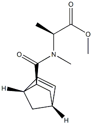 N-[[(1R,2S,4R)-Bicyclo[2.2.1]hept-5-en-2-yl]carbonyl]-N-methyl-L-alanine methyl ester Structure