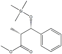 (2R,3S)-2-Methyl-3-trimethylsiloxy-3-phenylpropanoic acid methyl ester 구조식 이미지