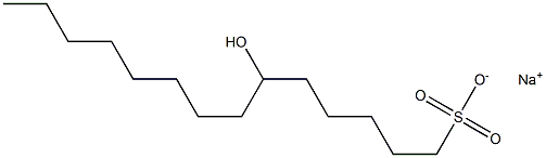 6-Hydroxytetradecane-1-sulfonic acid sodium salt Structure