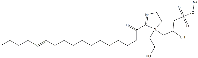 1-(2-Hydroxyethyl)-1-[2-hydroxy-3-(sodiooxysulfonyl)propyl]-2-(12-heptadecenoyl)-2-imidazoline-1-ium Structure