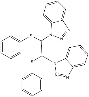 1,2-Bis(phenylthio)-1,2-bis(1H-benzotriazol-1-yl)ethane 구조식 이미지