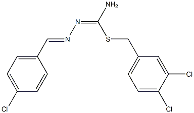 1-(4-Chlorobenzylidene)-3-[(3,4-dichlorobenzyl)thio]-1,2,4-triaza-2-butene 구조식 이미지